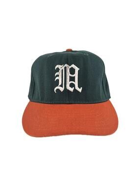 Vintage 90's MIAMI HURRICANES Hat Pro-line Green Orange Size 7 1/8 made in USA